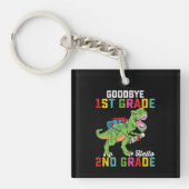 Goodbye 1st Grade Hello 2nd Grade T Rex Dinosaur Schlüsselanhänger (Vorderseite)