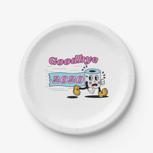 Goodbye 2020 - Es ist endlich vorbei Pappteller (Vorderseite)
