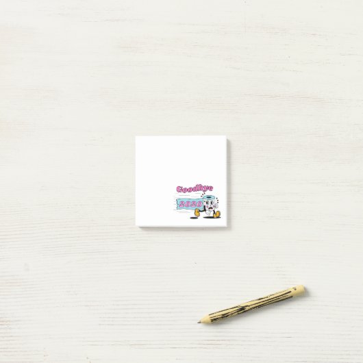 Goodbye 2020 - Es ist endlich vorbei Post-it Klebezettel (Auf Schreibtisch)