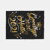 Goodbye 2020 Hello 2021 - Happy New Year 2021 Fleecedecke (Vorderseite (Horizontal))
