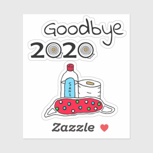 Goodbye 2020 Silvester Scrapbooking oder Card Maki Aufkleber (Blatt)