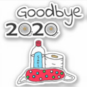 Goodbye 2020 Silvester Scrapbooking oder Card Maki Aufkleber (Vorderseite)