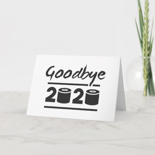 Goodbye 2020 Toilettenpapier - endlich vorbei Karte (Vorderseite)