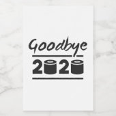 Goodbye 2020 Toilettenpapier - endlich vorbei Lebensmitteletikett (Einzelnes Label)
