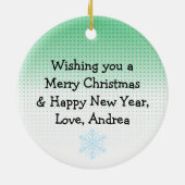 Goodbye 2020 Welcome 2021 Funny Retro Weihnachten Keramik Ornament (Hinten)