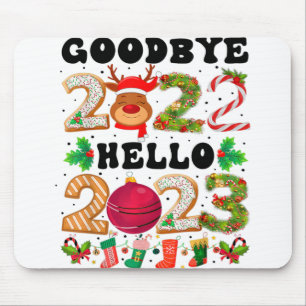Goodbye 2022 Hello 2023 Fappy New Year Funny Chris Mousepad