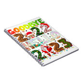 Goodbye 2022 Hello 2023 Niedlich Santa Claus Reind Notizblock (Rechte Seite)