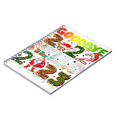 Goodbye 2022 Hello 2023 Niedlich Santa Claus Reind Notizblock (Linke Seite)