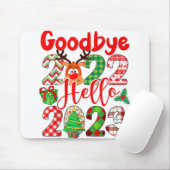 Goodbye 2022 Hello 2023 Niedlicher Weihnachtsleopa Mousepad (Mit Mouse)