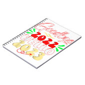 Goodbye 2022 Hello 2023 Niedliches Weihnachtsfest Notizblock (Linke Seite)