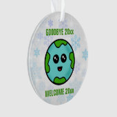 Goodbye 2023 Welcome 2024 Niedliche Weihnachtsschm Ornament (Vorderseite)