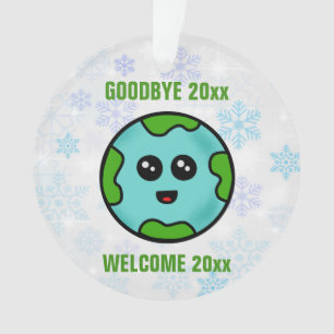 Goodbye 2023 Welcome 2024 Niedliche Weihnachtsschm Ornament