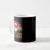 Goodbye 2024 Hello 2025 Fappy New Year Merry Chris Kaffeetasse (Vorderseite Links)