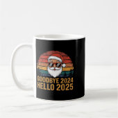 Goodbye 2024 Hello 2025 Fappy New Year Merry Chris Kaffeetasse (Links)