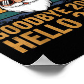 Goodbye 2024 Hello 2025 Fappy New Year Merry Chris Poster (Ecke)