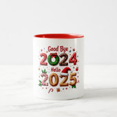 Goodbye 2024, Hello 2025 - Festive New Year Tasse (Mittel)