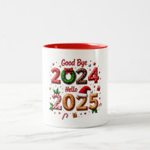 Goodbye 2024, Hello 2025 - Festive New Year Tasse