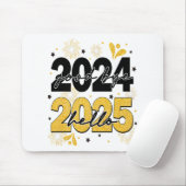 Goodbye 2024 Hello 2025 Fireworks Happy New Years Mousepad (Mit Mouse)