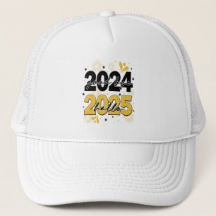Goodbye 2024 Hello 2025 Fireworks Happy New Years Truckerkappe