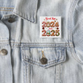 Goodbye 2024 Hello 2025 Happy New year Design Button (Beispiel)