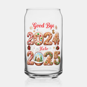 Goodbye 2024 Hello 2025 Happy New year Design Dosenglas