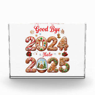 Goodbye 2024 Hello 2025 Happy New Year Design Fotoblock