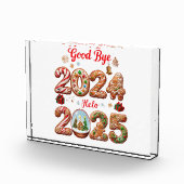 Goodbye 2024 Hello 2025 Happy New Year Design Fotoblock (Rechts)