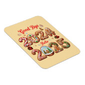 Goodbye 2024 Hello 2025 Happy New year Design Magnet (Rechte Seite)