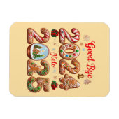 Goodbye 2024 Hello 2025 Happy New year Design Magnet (Horizontal)