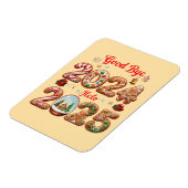 Goodbye 2024 Hello 2025 Happy New year Design Magnet (Linke Seite)