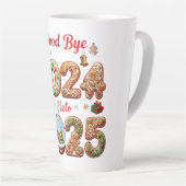 Goodbye 2024 Hello 2025 Happy New year Design Milchtasse (Rechte Ecke)