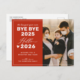 Goodbye 2024 Hello 2025 Happy New Year Foto Feiertagspostkarte