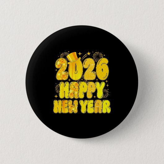 Goodbye 2025 Happy New Year 2026 Women Girl Kids  Button (Vorderseite)