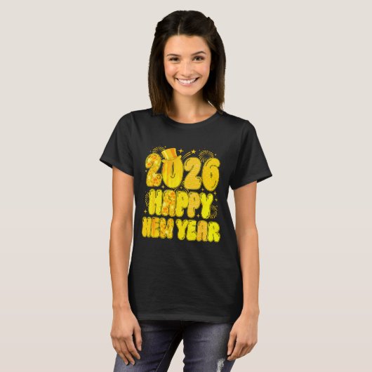 Goodbye 2025 Happy New Year 2026 Women Girl Kids  T-Shirt (Vorne ganz)