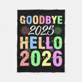 Goodbye 2025 Hello 2026 Christmas Lights Happy New Fleecedecke (Vorderseite)
