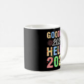 Goodbye 2025 Hello 2026 Christmas Lights Happy New Kaffeetasse (VorderseiteRechts)