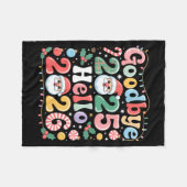 Goodbye 2025 Hello 2026 Christmas New Year Gift  Fleecedecke (Vorderseite (Horizontal))