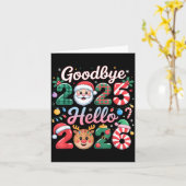 Goodbye 2025 Hello 2026 Christmas New Year Gift  Karte (Gelbe Blume)