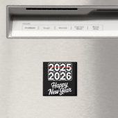Goodbye 2025 Hello 2026 Clock Happy New Year Party Magnet (In Situ (Geschirrspüler))
