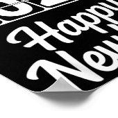 Goodbye 2025 Hello 2026 Clock Happy New Year Party Poster (Ecke)