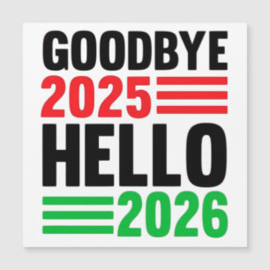 Goodbye 2025 Hello 2026 - Feiern eines Fresh Star Magnetkarte