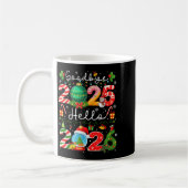 Goodbye 2025 Hello 2026 Happy New Year Christmas P Kaffeetasse (Links)