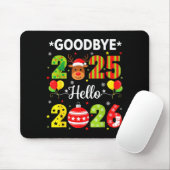 Goodbye 2025 Hello 2026 Happy New Year Christmas P Mousepad (Mit Mouse)
