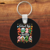 Goodbye 2025 Hello 2026 Happy New Year Christmas P Schlüsselanhänger (Vorderseite)