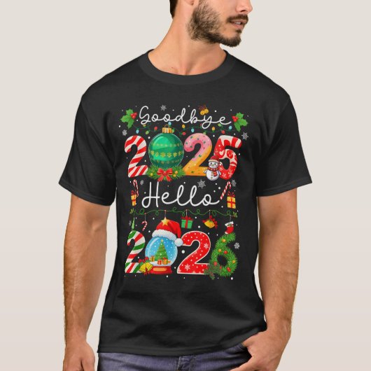 Goodbye 2025 Hello 2026 Happy New Year Christmas P T-Shirt (Vorderseite)