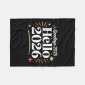 Goodbye 2025 Hello 2026 Happy New Year Confetti  Fleecedecke (Vorderseite (Horizontal))