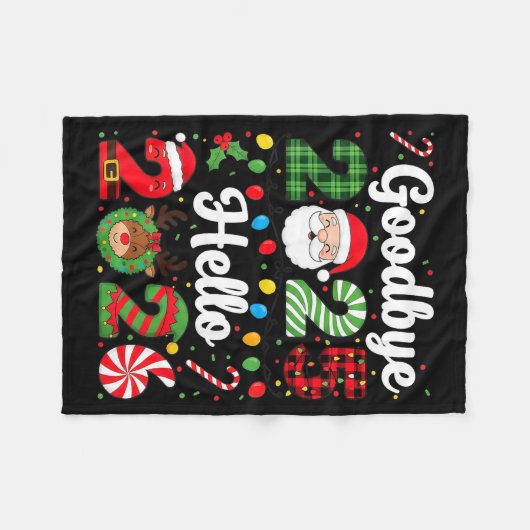 Goodbye 2025 Hello 2026 Happy New Year Countdown P Fleecedecke (Vorderseite (Horizontal))