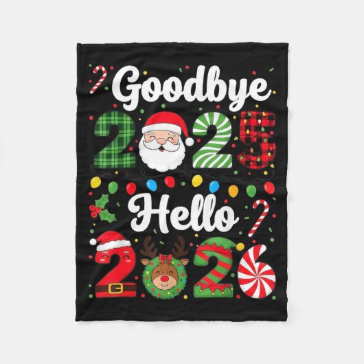 Goodbye 2025 Hello 2026 Happy New Year Countdown P Fleecedecke (Vorderseite)