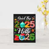 Goodbye 2025 Hello 2026 Happy New Year Pajamas Fam Karte (Gelbe Blume)