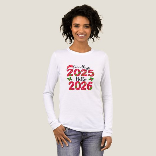 Goodbye 2025 Hello 2026 Happy New Year T-Shirt Tri-Blend Shirt (Vorderseite voll)